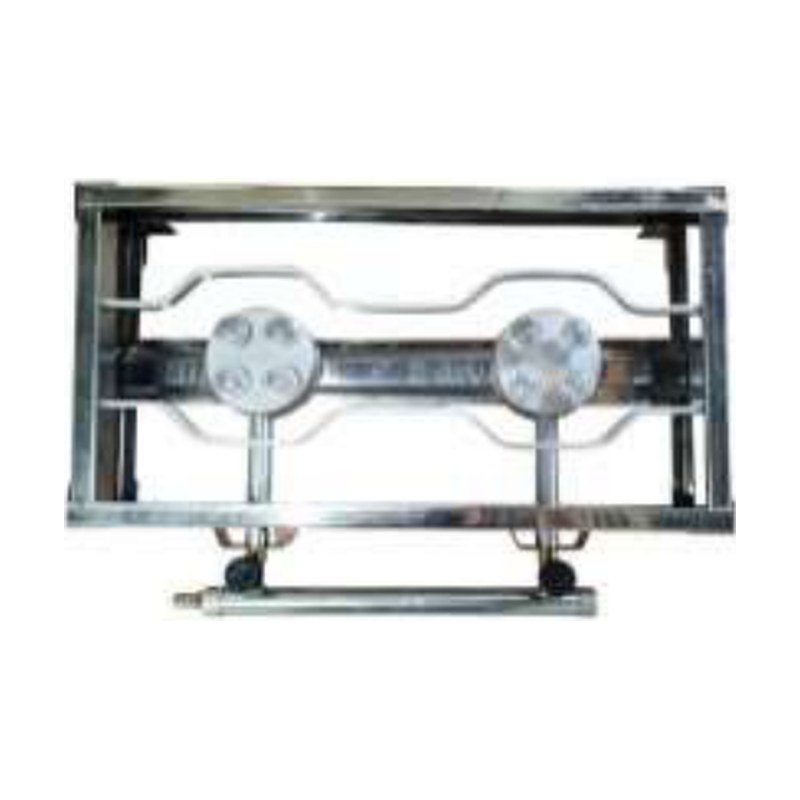 Anafe de acero inoxidable 2 hornallas